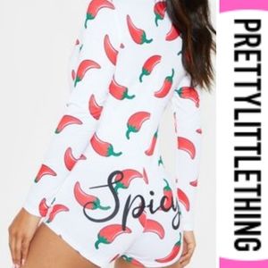 PLT  white "SPICY" PJ Romper SOLD OUT